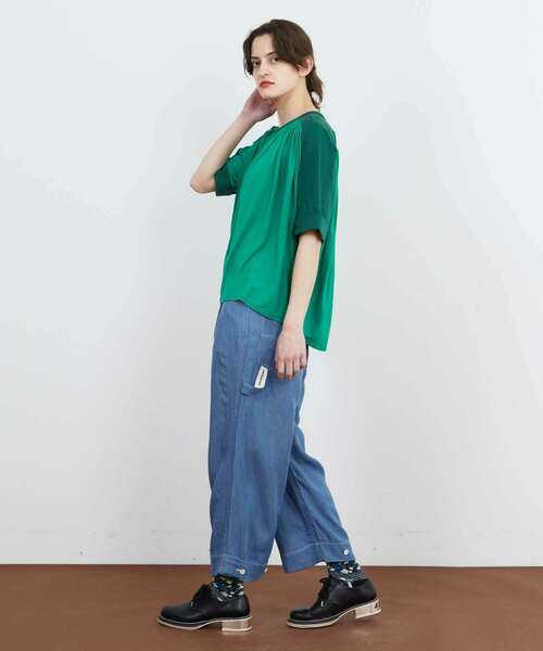 FRAPBOIS(フラボア)の「テンセルデニム パンツ(デニムパンツ・レディース・サックスブルー/ネイビー・1/2)」の8枚目の写真