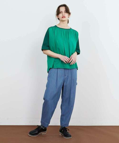 FRAPBOIS(フラボア)の「テンセルデニム パンツ(デニムパンツ・レディース・サックスブルー/ネイビー・1/2)」の9枚目の写真