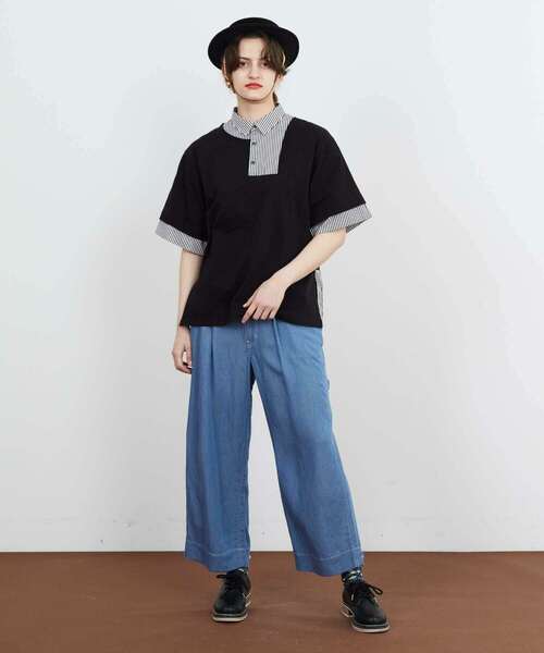 FRAPBOIS(フラボア)の「テンセルデニム パンツ(デニムパンツ・レディース・サックスブルー/ネイビー・1/2)」の13枚目の写真