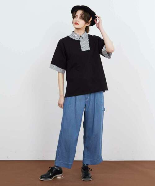 FRAPBOIS(フラボア)の「テンセルデニム パンツ(デニムパンツ・レディース・サックスブルー/ネイビー・1/2)」の15枚目の写真