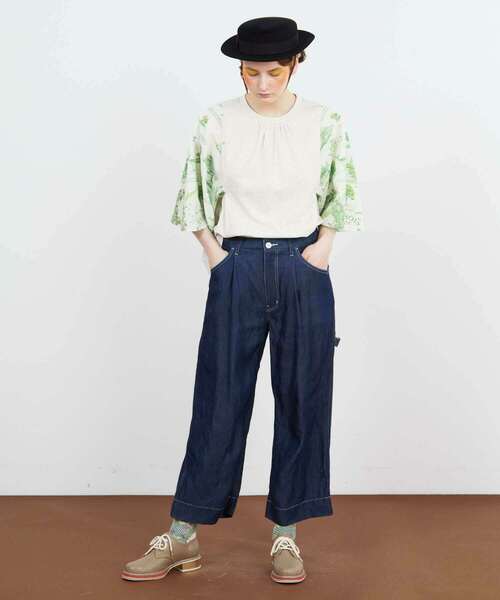 FRAPBOIS(フラボア)の「テンセルデニム パンツ(デニムパンツ・レディース・サックスブルー/ネイビー・1/2)」の22枚目の写真