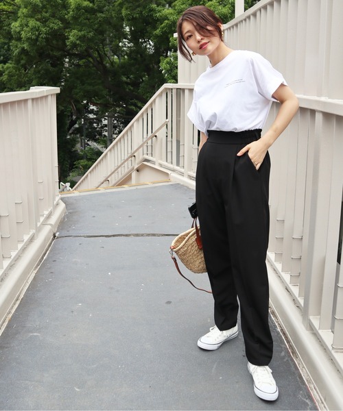 Brownie（ブラウニー）の「Brownie センタープレステーパードパンツ（その他パンツ・レディース・ラベンダー/アイボリー/ブラック/グリーン/オレンジ・FREE）」の22枚目の写真