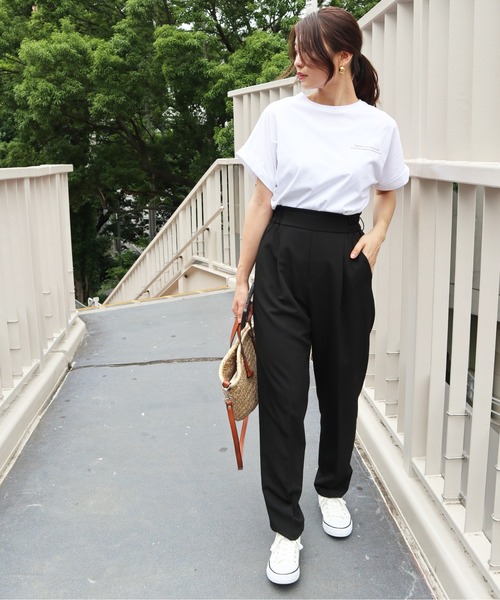 Brownie（ブラウニー）の「Brownie センタープレステーパードパンツ（その他パンツ・レディース・ラベンダー/アイボリー/ブラック/グリーン/オレンジ・FREE）」の21枚目の写真