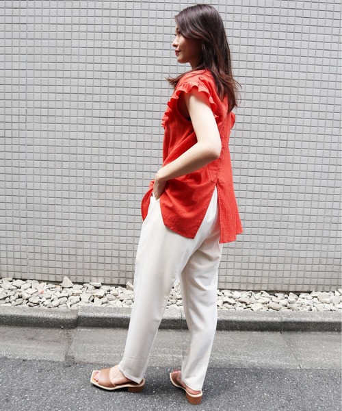 Brownie（ブラウニー）の「Brownie センタープレステーパードパンツ（その他パンツ・レディース・ラベンダー/アイボリー/ブラック/グリーン/オレンジ・FREE）」の10枚目の写真