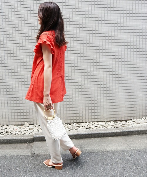 Brownie（ブラウニー）の「Brownie センタープレステーパードパンツ（その他パンツ・レディース・ラベンダー/アイボリー/ブラック/グリーン/オレンジ・FREE）」の9枚目の写真