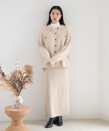 LOWRYS FARM | エリニットカーディガンＳＥＴＵＰ　294704(ワンピース)