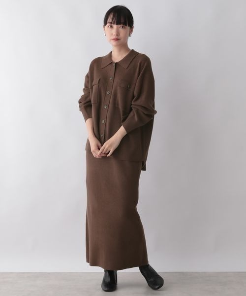 LOWRYS FARM（ローリーズファーム）の「エリニットカーディガンＳＥＴＵＰ　294704（ワンピース・レディース・オフホワイト/ブラック/ブラウン/イエロー・FREE）」の17枚目の写真