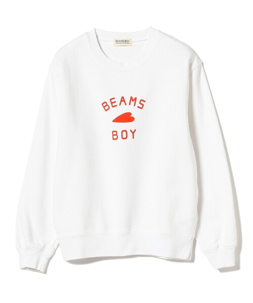 BEAMS BOY（ビームスボーイ）の「【WEB限定】BEAMS BOY / HEART ロゴ クルー スウェット（スウェット・レディース・ホワイト×グリーン/ブラック×ホワイト/ピンク/グリーン/ホワイト×ブラック/ナチュラル/グレー×ピンク/ホワイト系その他/グレー系その他/サンドベージュ・1/2/0）」の20枚目の写真