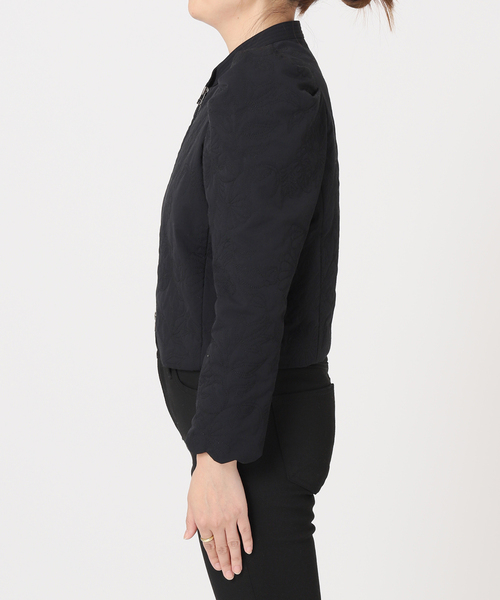 JOURNAL STANDARD（ジャーナルスタンダード）の「【nude vintage×JOURNAL STANDARD】キルティングパフジャケット（ノーカラージャケット・レディース・ホワイト/ブラック・FREE）」の13枚目の写真