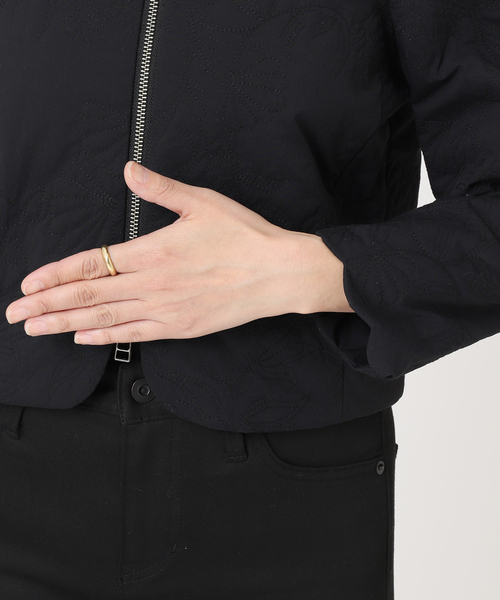 JOURNAL STANDARD（ジャーナルスタンダード）の「【nude vintage×JOURNAL STANDARD】キルティングパフジャケット（ノーカラージャケット・レディース・ホワイト/ブラック・FREE）」の9枚目の写真