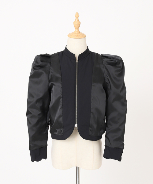 JOURNAL STANDARD（ジャーナルスタンダード）の「【nude vintage×JOURNAL STANDARD】キルティングパフジャケット（ノーカラージャケット・レディース・ホワイト/ブラック・FREE）」の5枚目の写真