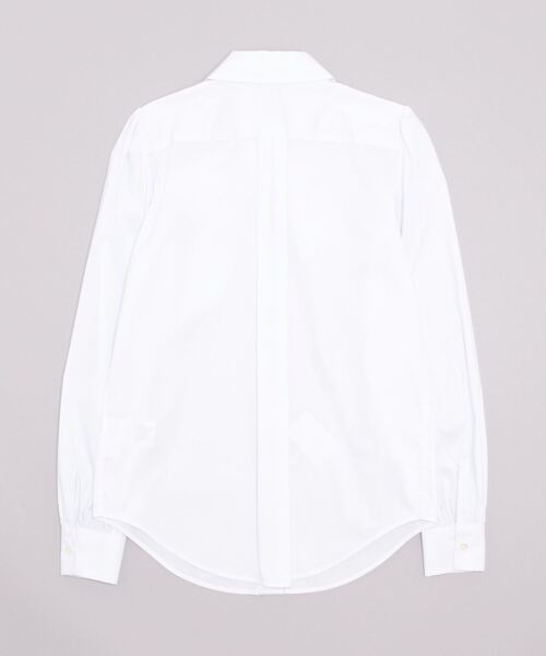 BROOKS BROTHERS（ブルックスブラザーズ）の「ストレッチコットン ソリッド ボウカラー ビショップスリーブブラウス（シャツ/ブラウス・レディース・ホワイト・2/4/0）」の4枚目の写真