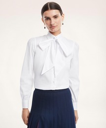 BROOKS BROTHERS（ブルックスブラザーズ）の「ストレッチコットン ソリッド ボウカラー ビショップスリーブブラウス（シャツ/ブラウス）」