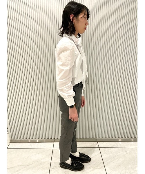 BROOKS BROTHERS（ブルックスブラザーズ）の「ストレッチコットン ソリッド ボウカラー ビショップスリーブブラウス（シャツ/ブラウス・レディース・ホワイト・2/4/0）」の8枚目の写真