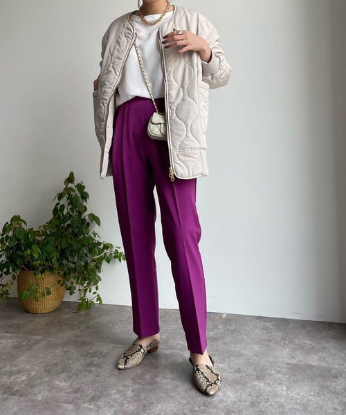 DouDou（ドゥドゥ）の「キルティングMA-1（MA-1・レディース・ブラック/アイボリー/カーキ・FREE）」の14枚目の写真