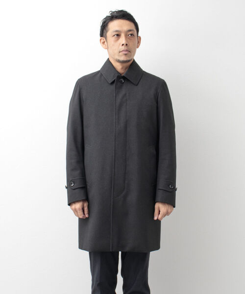 NOLLEY'S goodman（ノーリーズグッドマン）の「バーズアイ ライナーベスト付きステンカラーコート（ステンカラーコート・メンズ・チャコールグレー/ネイビー・S/M/L/XL）」の20枚目の写真