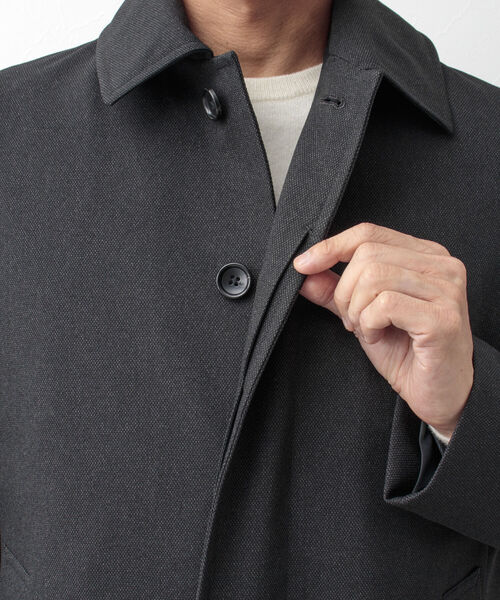 NOLLEY'S goodman（ノーリーズグッドマン）の「バーズアイ ライナーベスト付きステンカラーコート（ステンカラーコート・メンズ・チャコールグレー/ネイビー・S/M/L/XL）」の9枚目の写真