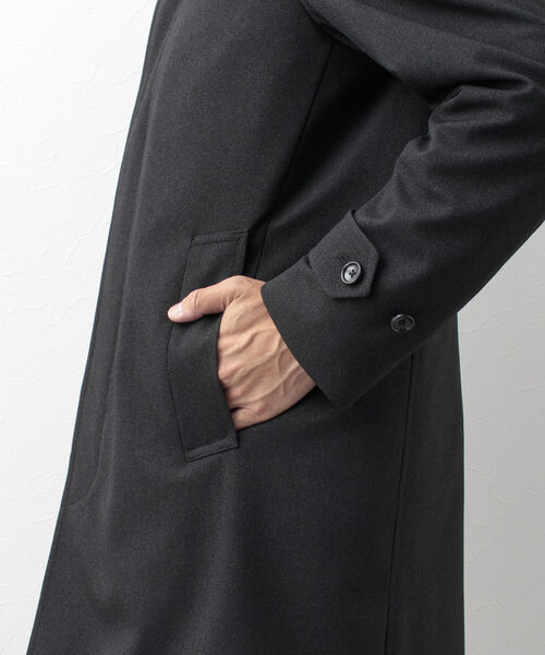 NOLLEY'S goodman（ノーリーズグッドマン）の「バーズアイ ライナーベスト付きステンカラーコート（ステンカラーコート・メンズ・チャコールグレー/ネイビー・S/M/L/XL）」の14枚目の写真