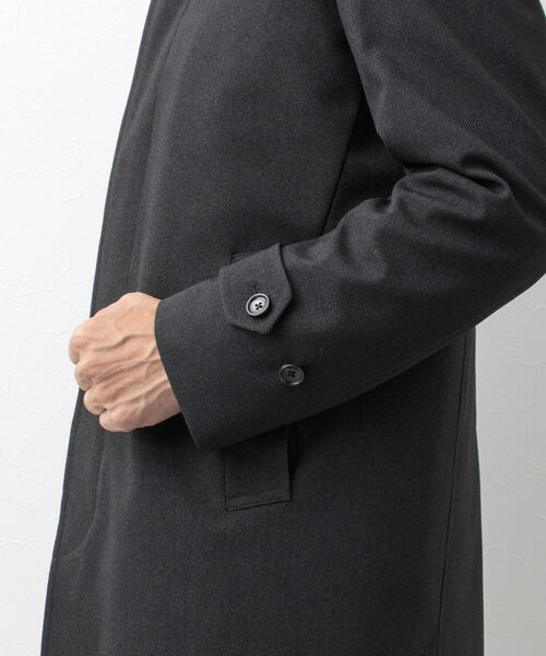 NOLLEY'S goodman（ノーリーズグッドマン）の「バーズアイ ライナーベスト付きステンカラーコート（ステンカラーコート・メンズ・チャコールグレー/ネイビー・S/M/L/XL）」の16枚目の写真