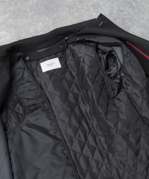 NOLLEY'S goodman（ノーリーズグッドマン）の「バーズアイ ライナーベスト付きステンカラーコート（ステンカラーコート・メンズ・チャコールグレー/ネイビー・S/M/L/XL）」の10枚目の写真