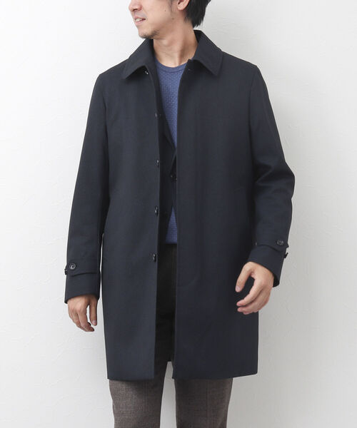 NOLLEY'S goodman（ノーリーズグッドマン）の「バーズアイ ライナーベスト付きステンカラーコート（ステンカラーコート・メンズ・チャコールグレー/ネイビー・S/M/L/XL）」の22枚目の写真