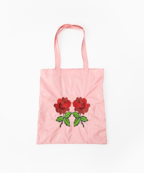Casselini(キャセリーニ)の「Casselini(キャセリーニ)フラワー刺繍トート(トートバッグ・レディース・ピンク/シルバー/ブラック・FREE)」の6枚目の写真