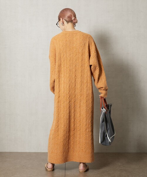 FREAK'S STORE（フリークスストア）の「【WEB限定】ケーブルニットワンピース（ワンピース・レディース・ブラック/ブラウン/グレー/オレンジ/ナチュラル・ﾌﾘ-）」の22枚目の写真