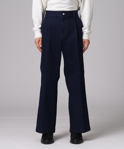 tk.TAKEO KIKUCHI(ティーケータケオキクチ)の「◆デニムワイドフレアパンツ(デニムパンツ・メンズ・ネイビー/ブルー・02/03/66)」の12枚目の写真