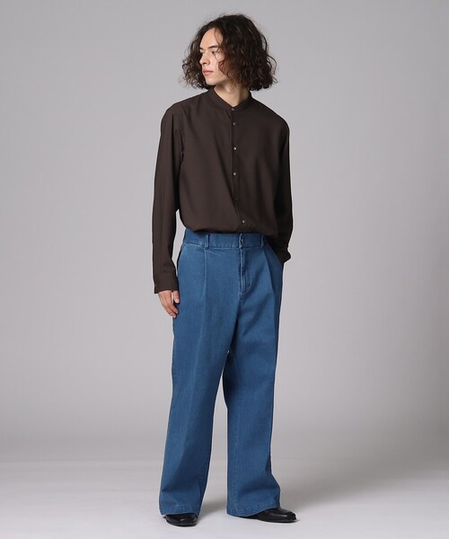 tk.TAKEO KIKUCHI(ティーケータケオキクチ)の「◆デニムワイドフレアパンツ(デニムパンツ・メンズ・ネイビー/ブルー・02/03/66)」の10枚目の写真