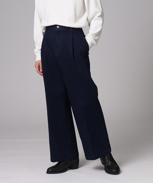 tk.TAKEO KIKUCHI(ティーケータケオキクチ)の「◆デニムワイドフレアパンツ(デニムパンツ・メンズ・ネイビー/ブルー・02/03/66)」の16枚目の写真