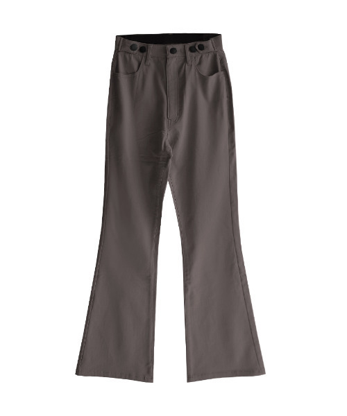 zootie(ズーティー)の「ももきもう 裏起毛フレアパンツ(その他パンツ・レディース・チャコール/ライトインディゴブルー/オリーブ/ピンク/グリーン/イエロー/インディゴブルー/ブルー/ブラック/ベージュ・M/L)」の12枚目の写真