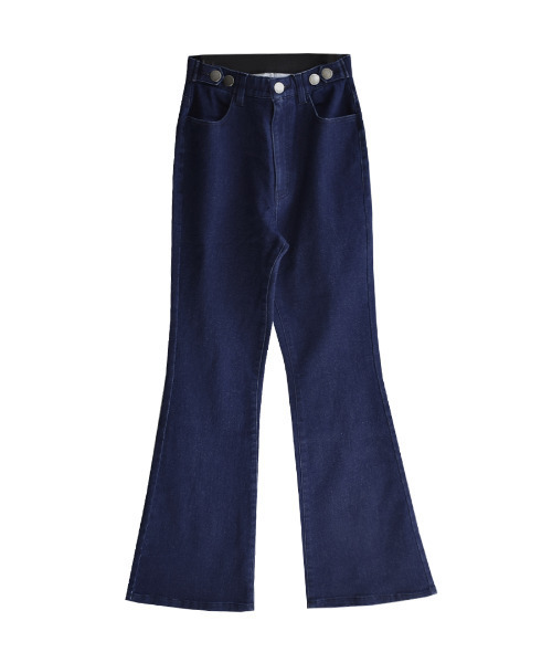 zootie(ズーティー)の「ももきもう 裏起毛フレアパンツ(その他パンツ・レディース・チャコール/ライトインディゴブルー/オリーブ/ピンク/グリーン/イエロー/インディゴブルー/ブルー/ブラック/ベージュ・M/L)」の18枚目の写真