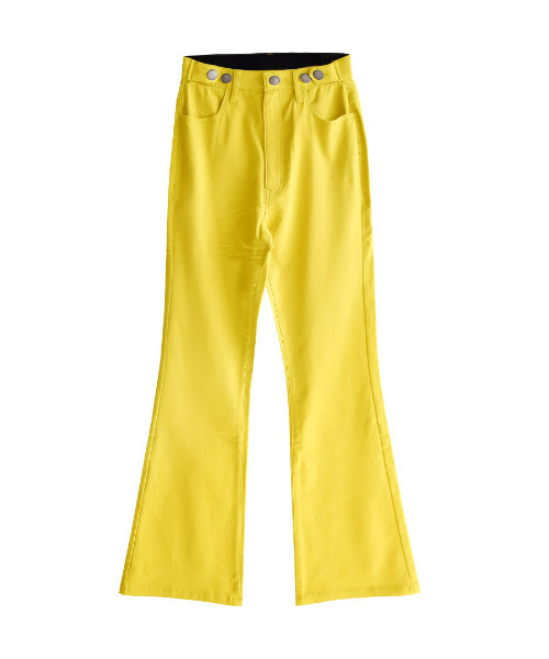 zootie(ズーティー)の「ももきもう 裏起毛フレアパンツ(その他パンツ・レディース・チャコール/ライトインディゴブルー/オリーブ/ピンク/グリーン/イエロー/インディゴブルー/ブルー/ブラック/ベージュ・M/L)」の19枚目の写真