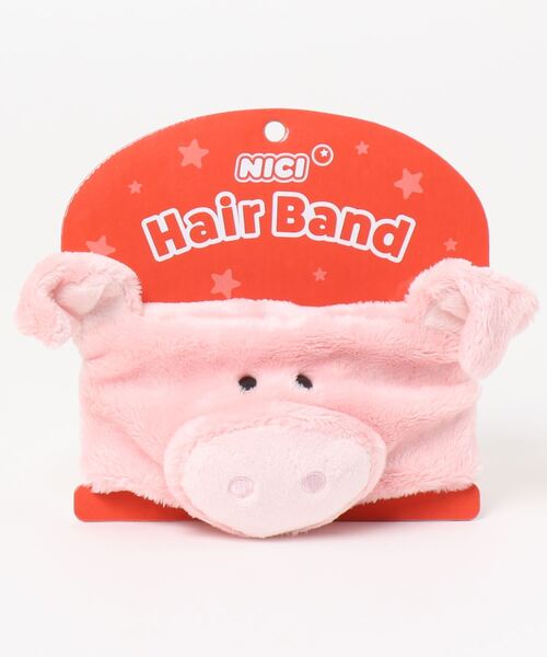nici(ニキ)の「NICI/もこもこ ヘアバンド ヘアターバン ピンクピッグ(ヘアバンド・レディース・ピンク・ONE SIZE)」の5枚目の写真