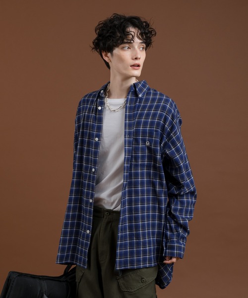 MUHET(ミュエータ)の「起毛チェックネルシャツ(シャツ/ブラウス・レディース・ブルー系その他/チャコールグレー・MEDIUM/X-LARGE)」の12枚目の写真