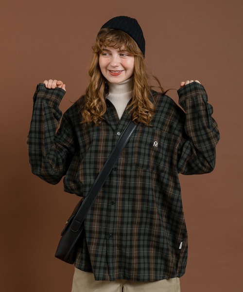 MUHET(ミュエータ)の「起毛チェックネルシャツ(シャツ/ブラウス・レディース・ブルー系その他/チャコールグレー・MEDIUM/X-LARGE)」の20枚目の写真