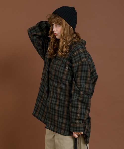 MUHET(ミュエータ)の「起毛チェックネルシャツ(シャツ/ブラウス・レディース・ブルー系その他/チャコールグレー・MEDIUM/X-LARGE)」の21枚目の写真