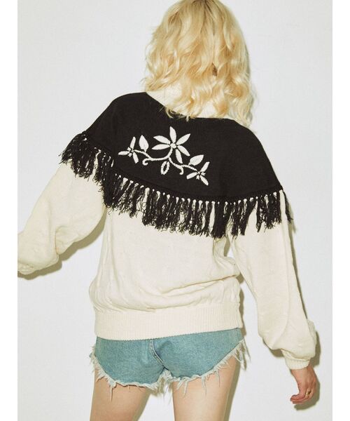 jouetie（ジュエティ）の「フラワーフリンジニット（ニット/セーター