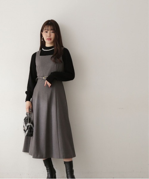 PROPORTION BODY DRESSING（プロポーションボディドレッシング）の「クラシカルジャンスカ / 1212240010（ワンピース・レディース・ベージュ/ダークグレー・SMALL/MEDIUM）」の6枚目の写真