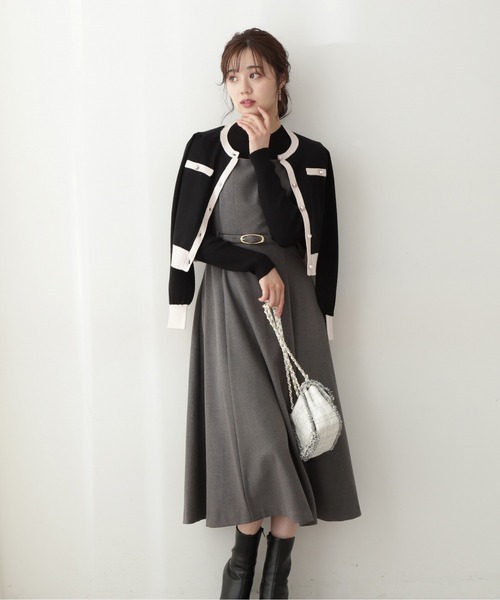 PROPORTION BODY DRESSING（プロポーションボディドレッシング）の「クラシカルジャンスカ / 1212240010（ワンピース・レディース・ベージュ/ダークグレー・SMALL/MEDIUM）」の12枚目の写真