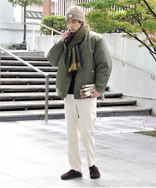 THE SHOP TK (ザ ショップ ティーケー )の「◆【シアバター混でなめらか】大判ヘリンボーン柄マフラー(マフラー・メンズ・チャコールグレー/ネイビー系1/レッド系3/ベージュ系1・00)」の9枚目の写真