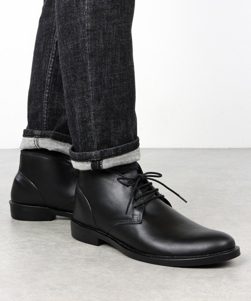 Dedes（デデス）の「Dedes / 「スラッシュ製法」を用いたレースアップ レインブーツ (6322)（レインシューズ・メンズ・ブラック/ダークブラウン・LL/M/L/S）」の2枚目の写真