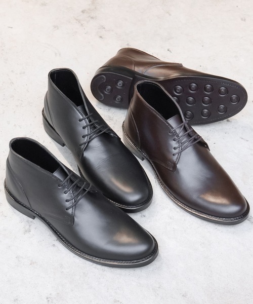 Dedes（デデス）の「Dedes / 「スラッシュ製法」を用いたレースアップ レインブーツ (6322)（レインシューズ・メンズ・ブラック/ダークブラウン・LL/M/L/S）」の4枚目の写真