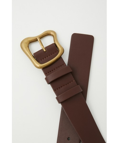 SLY（スライ）の「ODD BUCKLE BELT オッド バックル ベルト（ベルト・レディース・ブラウン/ブラック・FREE）」の4枚目の写真