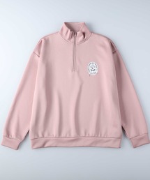 ポンチフラワーハーフジップ