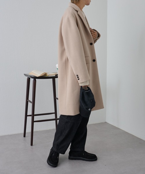 COLONY 2139(コロニートゥーワンスリーナイン)の「テックウールチェスターコート(チェスターコート・メンズ・アイボリー/ブラック/グレイッシュベージュ・MEDIUM/X-LARGE/LARGE)」の17枚目の写真