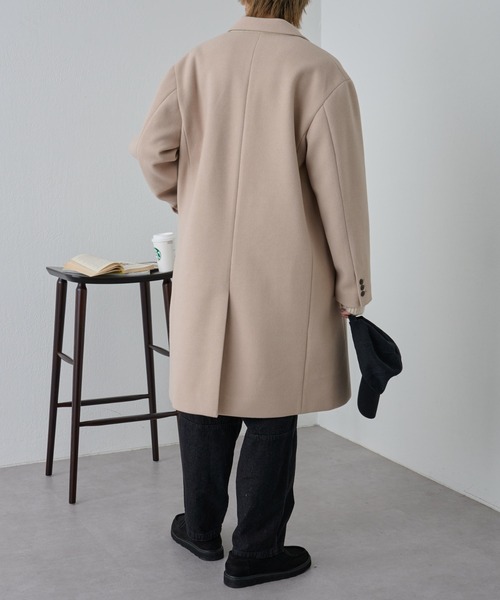 COLONY 2139(コロニートゥーワンスリーナイン)の「テックウールチェスターコート(チェスターコート・メンズ・アイボリー/ブラック/グレイッシュベージュ・MEDIUM/X-LARGE/LARGE)」の18枚目の写真