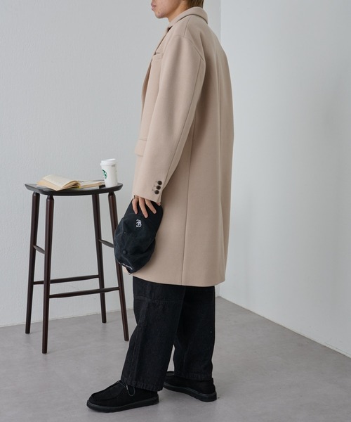 COLONY 2139(コロニートゥーワンスリーナイン)の「テックウールチェスターコート(チェスターコート・メンズ・アイボリー/ブラック/グレイッシュベージュ・MEDIUM/X-LARGE/LARGE)」の19枚目の写真