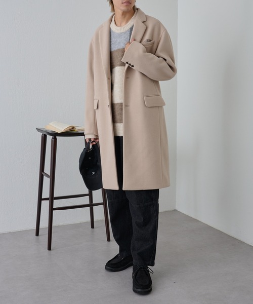 COLONY 2139(コロニートゥーワンスリーナイン)の「テックウールチェスターコート(チェスターコート・メンズ・アイボリー/ブラック/グレイッシュベージュ・MEDIUM/X-LARGE/LARGE)」の20枚目の写真