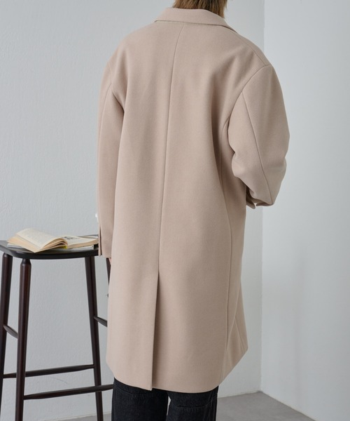 COLONY 2139(コロニートゥーワンスリーナイン)の「テックウールチェスターコート(チェスターコート・メンズ・アイボリー/ブラック/グレイッシュベージュ・MEDIUM/X-LARGE/LARGE)」の22枚目の写真